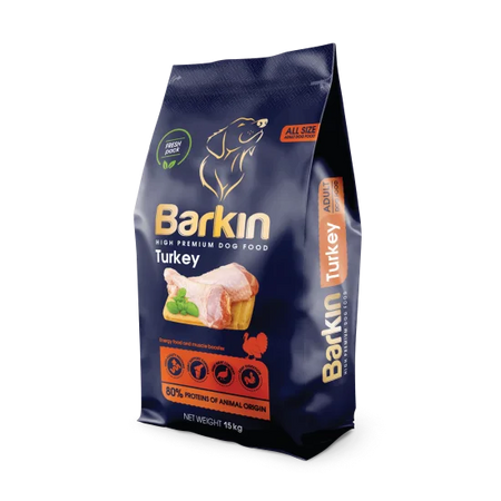 Barkin High Premium Energy храна за кучета с пуйка - 15 кг