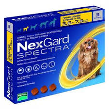 NexGard Spectra за кучета от 3.5 до 7.5 кг