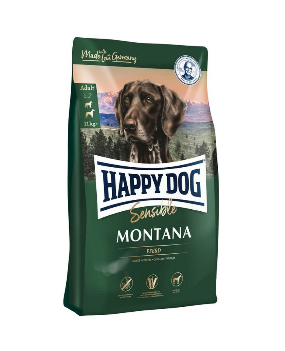 Happy Dog Supreme Sensible Montana с конско месо, за чувствителни и алергични кучета 10кг.