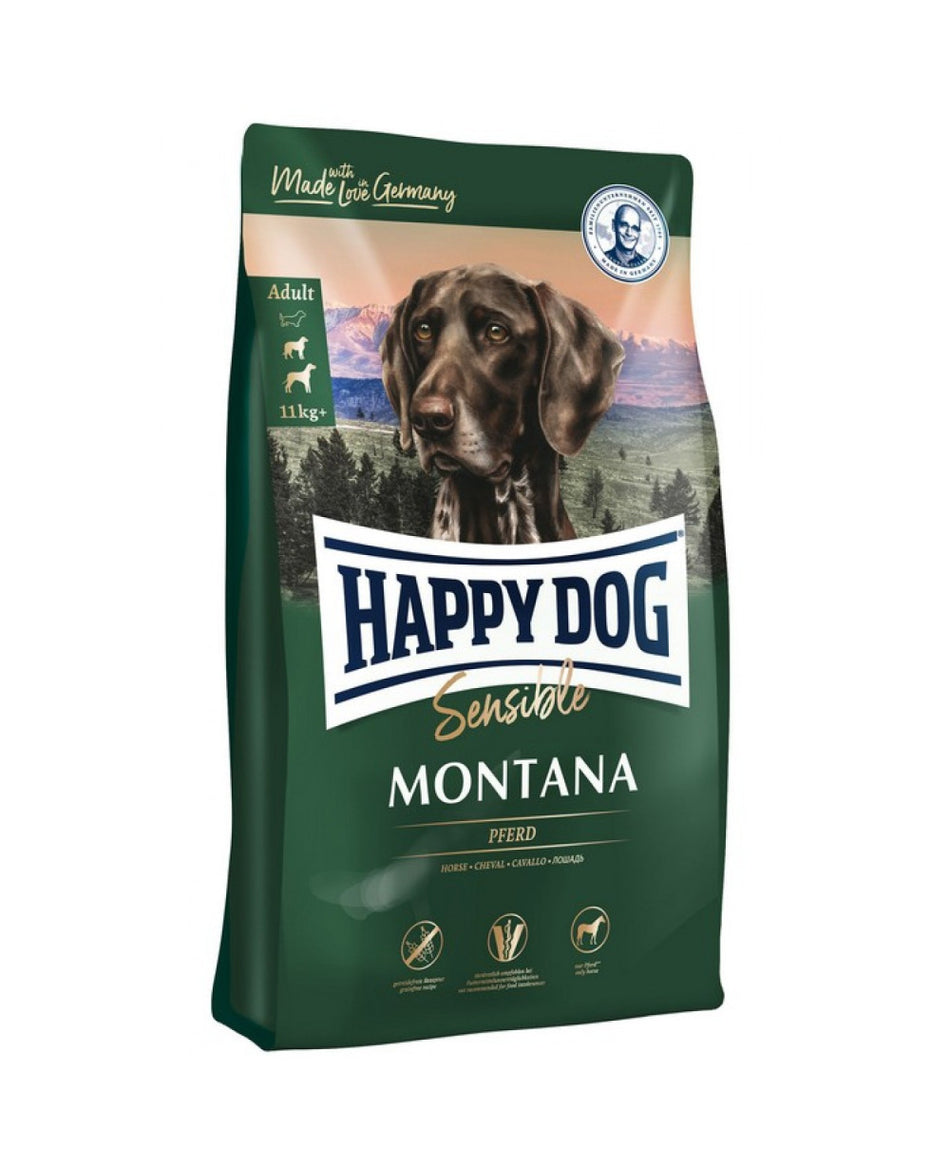 Happy Dog Supreme Sensible Montana с конско месо, за чувствителни и алергични кучета 10кг.