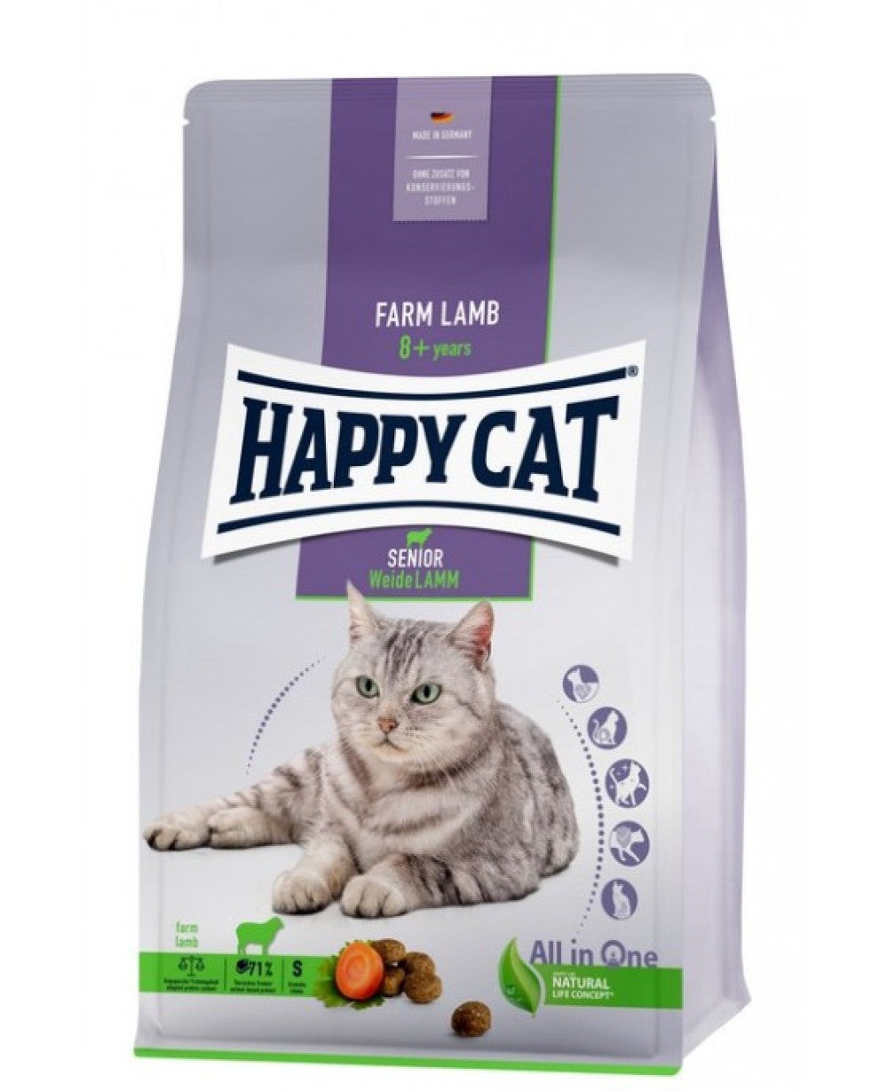 Happy Cat Senior Pasture-raised Lamb - за котки на възраст над 8 години с агне 4кг