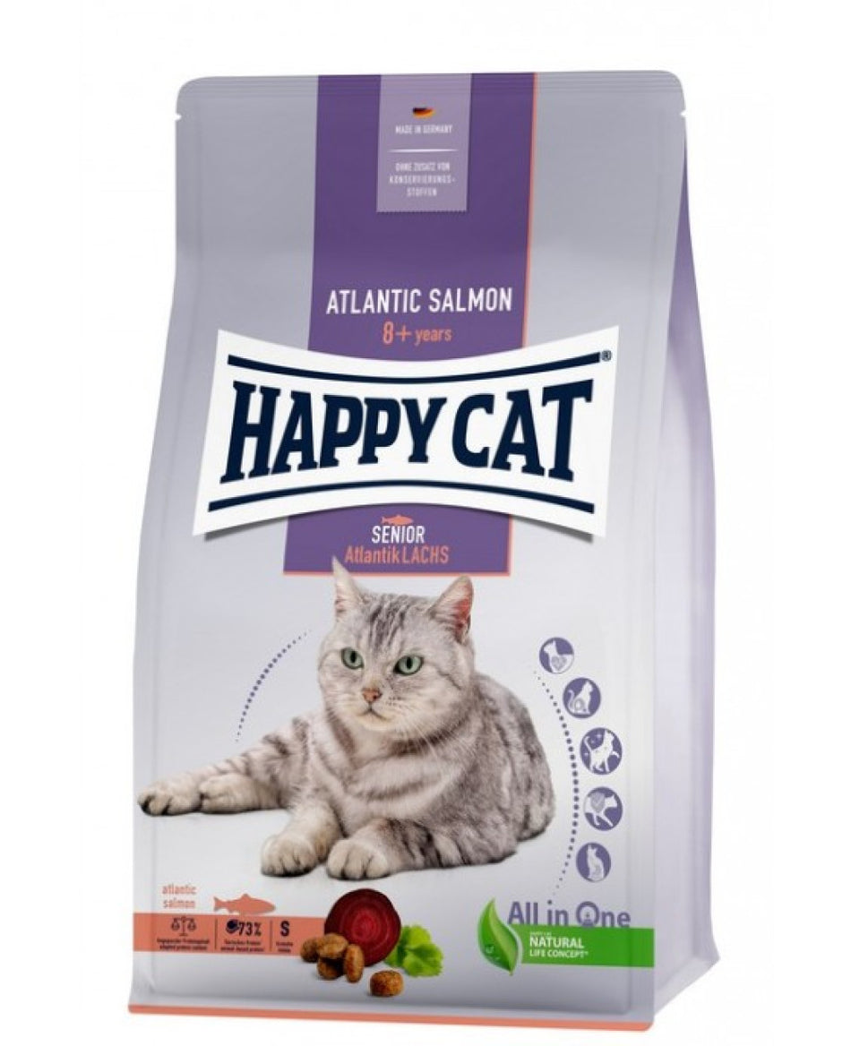 Happy Cat Senior Atlantic Salmon - за котки на възраст над 8 години със сьомга 4кг
