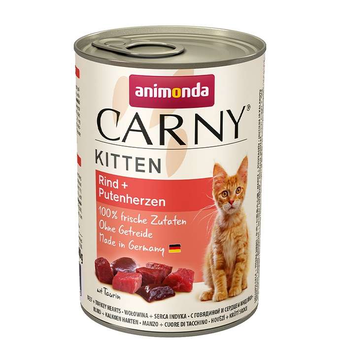 Carny Kitten - говеждо + сърца 400гр