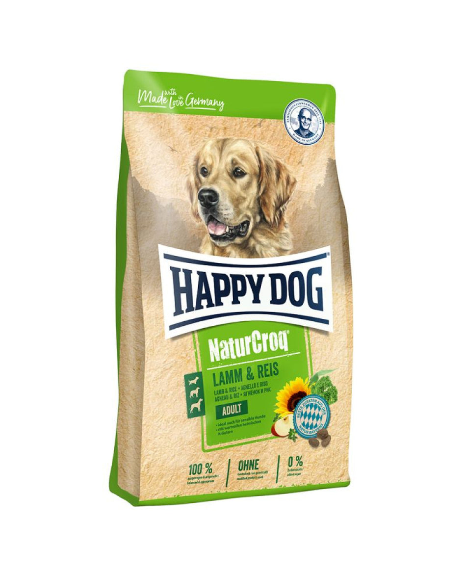 Happy Dog NaturCroq - суха храна за кучета агнешко и ориз 15кг.