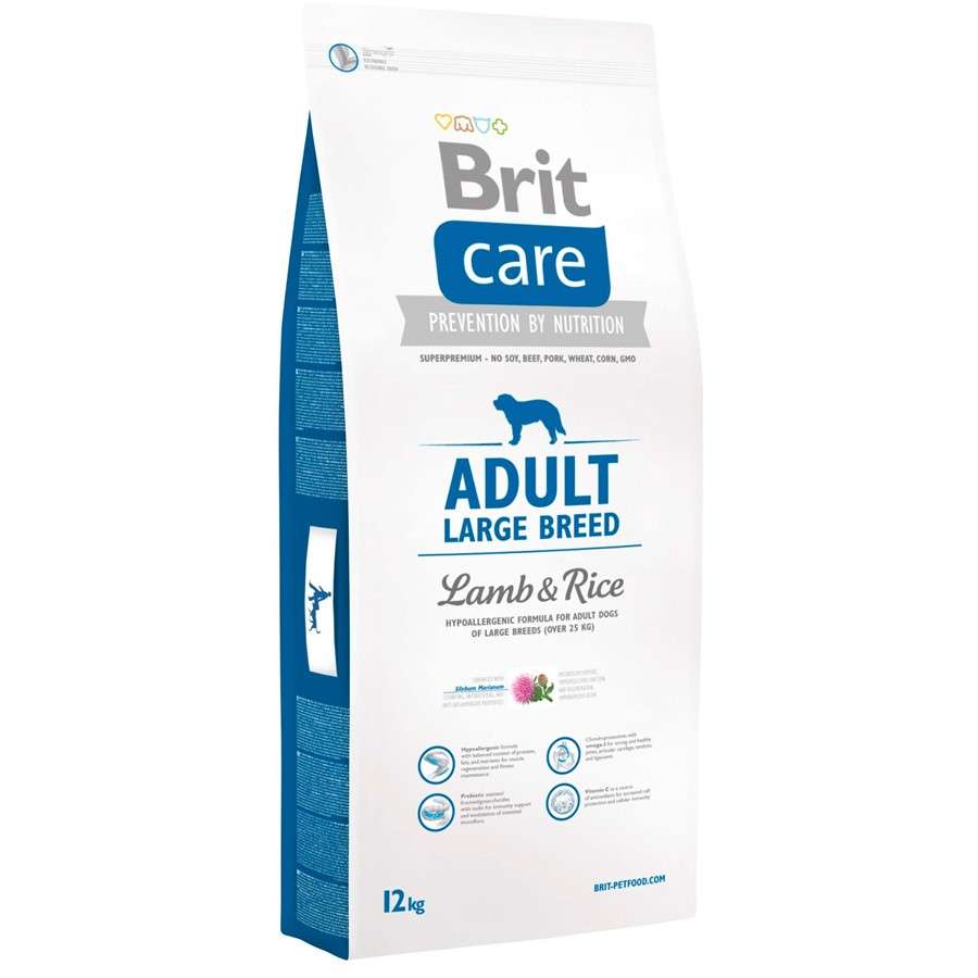 BRIT CARE Large Breed храна за кучета от едри породи с агнешко и ориз 12 кг.
