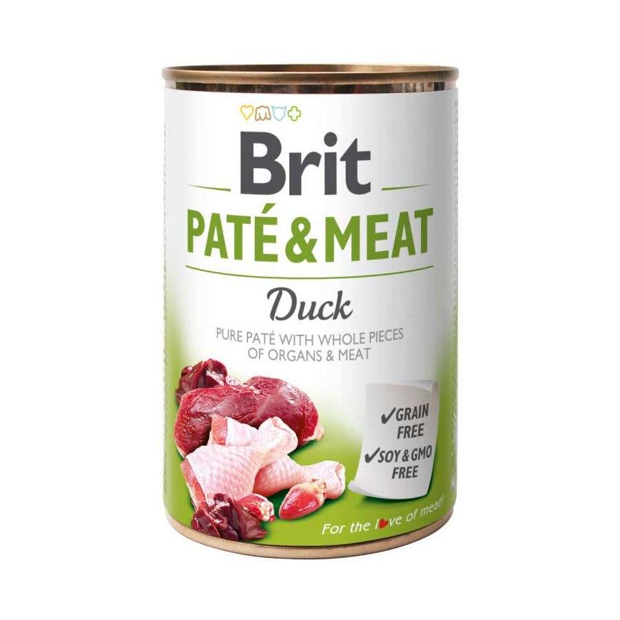 BRIT PATE & MEAT Консерва пастет за кучета с парчета патешко месо 400гр