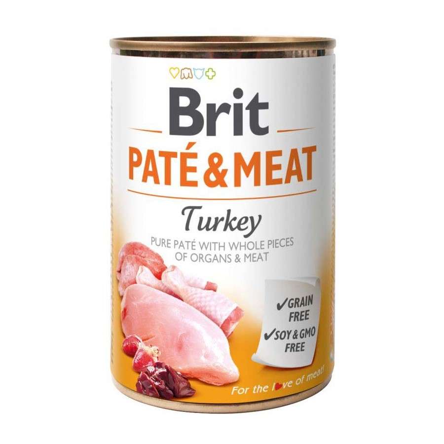BRIT PATE & MEAT Консерва пастет за кучета с парчета пуешко месо 400гр