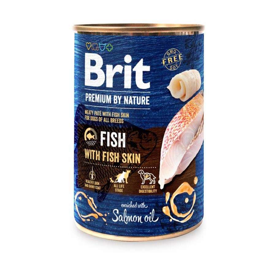 BRIT Premium by Nature Консерва за кучета с риба с рибена кожа