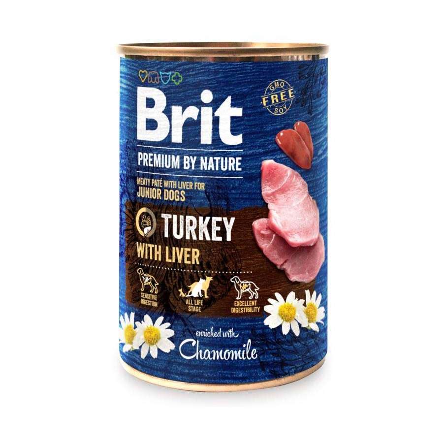BRIT Premium by Nature JUNIOR Консерва за кучета с пуешко месо и черен дроб