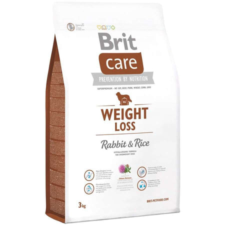BRIT CARE Weight Loss Храна за кучета със заешко месо и ориз 3кг