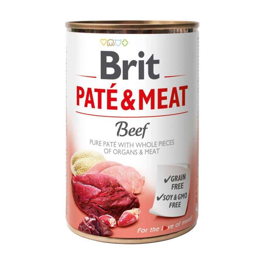 BRIT PATE & MEAT Консерва пастет за кучета с парчета от говеждо месо 400гр