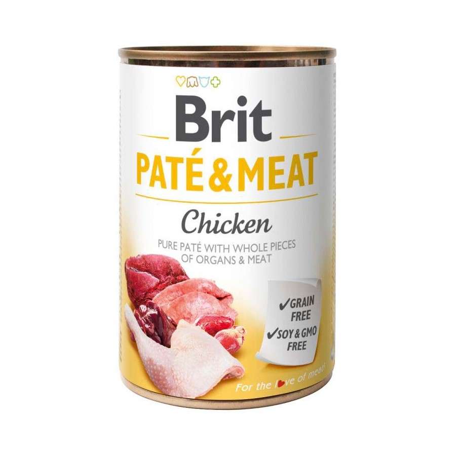 BRIT PATE & MEAT Консерва пастет за кучета с парчета от пилешеко месо 400гр