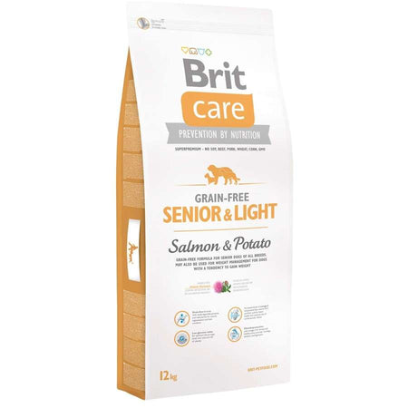 BRIT CARE Grain-free SENIOR, храна за възрастни кчуета, със сьомга и картоф, 12кг.