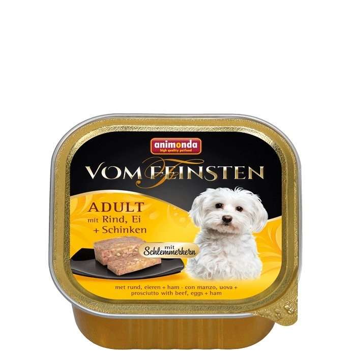 ANIMONDA VOM FEINSTEN 2 в 1 - ПАСТЕТ ЗА КУЧЕТА С ГОВЕЖДО ЯЙЦА И ШУНКА -1 50гр.