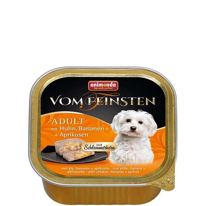 ANIMONDA VOM FEINSTEN 2 в 1 - ПАСТЕТ ЗА КУЧЕТА С ПИЛЕ БАНАНИ И КАЙСИЯ - 150гр.