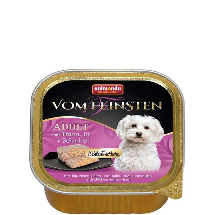 ANIMONDA VOM FEINSTEN 2 в 1 - ПАСТЕТ ЗА КУЧЕТА С ПИЛЕ ЯЙЦА И ШУНКА - 150гр.