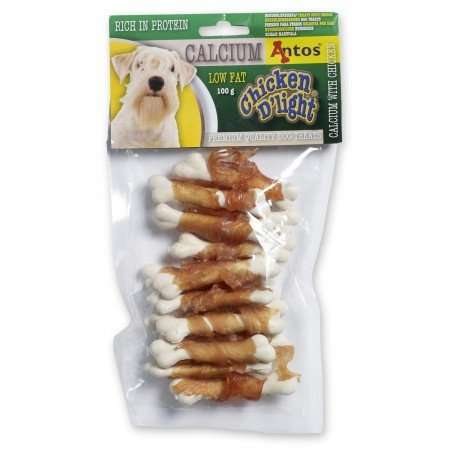 ANTOS CHICKEN D'LIGHT CALCIUM - КОКАЛЧЕТА ОБВИТИ С ПИЛЕ 100гр.