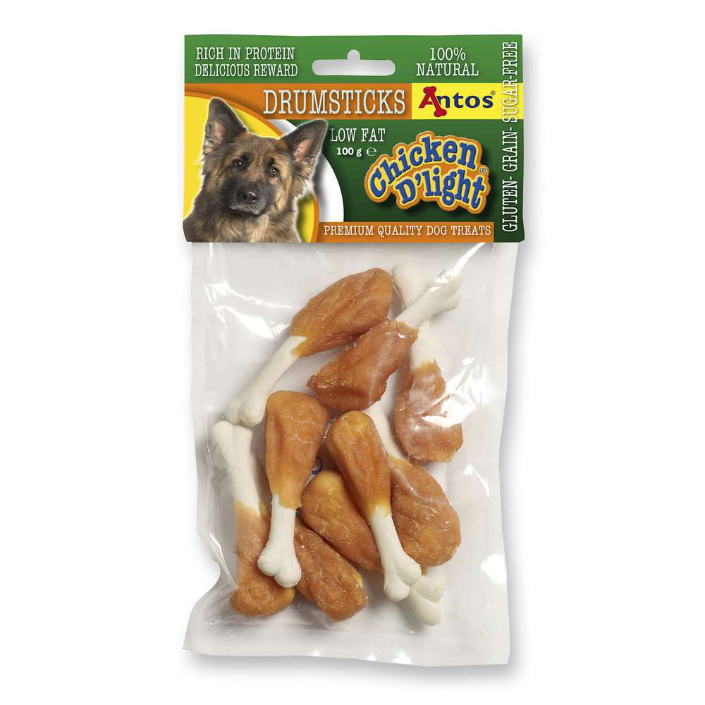 ANTOS CHICKEN D'LIGHT DRUMSTICKS - БУТЧЕТА ОБВИТИ С ПИЛЕ 100гр.