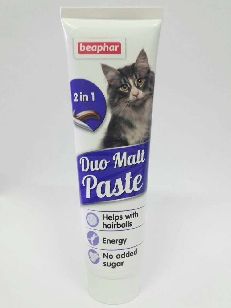 BEAPHAR DUO MALT PASTE - МАЛЦОВА ПАСТА ЗА КОТКИ ПРОТИВ КОСМЕНИ ТОПКИ 100гр.