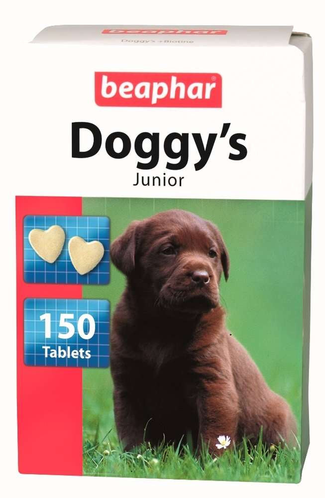 BEAPHAR JUNIOR BIOTIN HEARTS - СЪРЧИЦА С БИОТИН ЗА ПОДРАСТВАЩИ КУЧЕТА 150бр.
