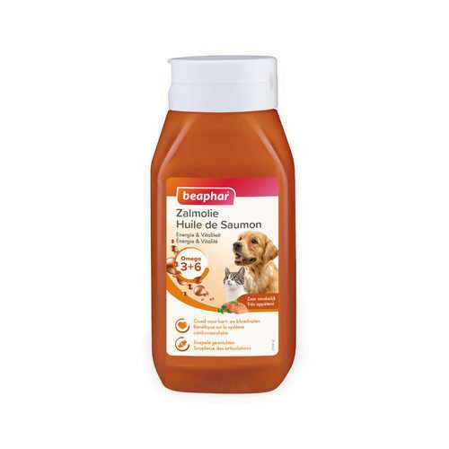 BEAPHAR SALMON OIL - МАСЛО ОТ СЬОМГА ЗА ЗДРАВА И ЛЪСКАВА КОЗИНА 430мл.
