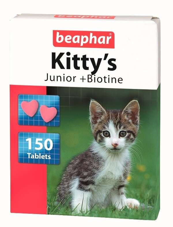 BEAPHAT KITTY'S JUNIOR - ВИТАМИНИ СЪРЦА ЗА ПОДРАСТВАЩИ КОТЕНЦА, 150бр.