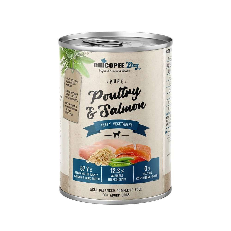 CHICOPEE ADULT POULTRY&SALMON - 800 гр КОНСЕРВА ЗА КУЧЕТА С ПТИЧЕ МЕСО И СЬОМГА