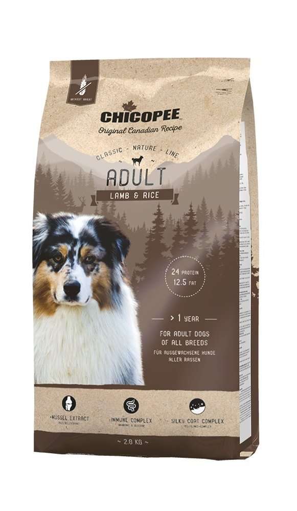 CHICOPEE CLASSIC NATURE LINE ADULT - ХРАНА ЗА КУЧЕТА ОТ ВСИЧКИ ПОРОДИ С АГНЕ И ОРИЗ 15 кг