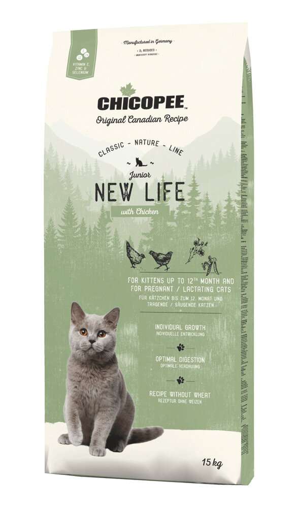 CHICOPEE CLASSIC NATURE LINE KITTEN - ЗА ПОДРАСТВАЩИ КОТЕНЦА ДО 12м. 1.5 кг.
