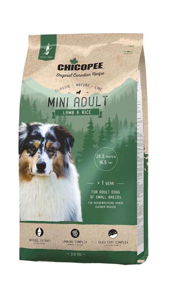 CHICOPEE CLASSIC NATURE LINE MINI ADULT - ЗА КУЧЕТА ОТ МИНИ ПОРОДИ С АГНЕ И ОРИЗ 15 кг
