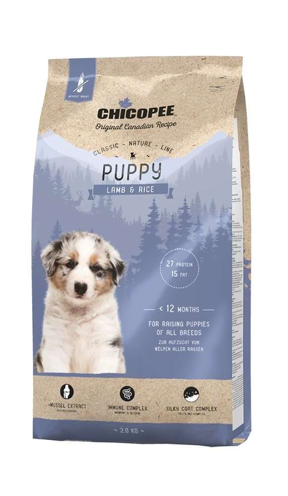 CHICOPEE CLASSIC NATURE LINE PUPPY - ЗА ПОДРАСТВАЩИ КУЧЕНЦА С АГНЕ И ОРИЗ 15 кг