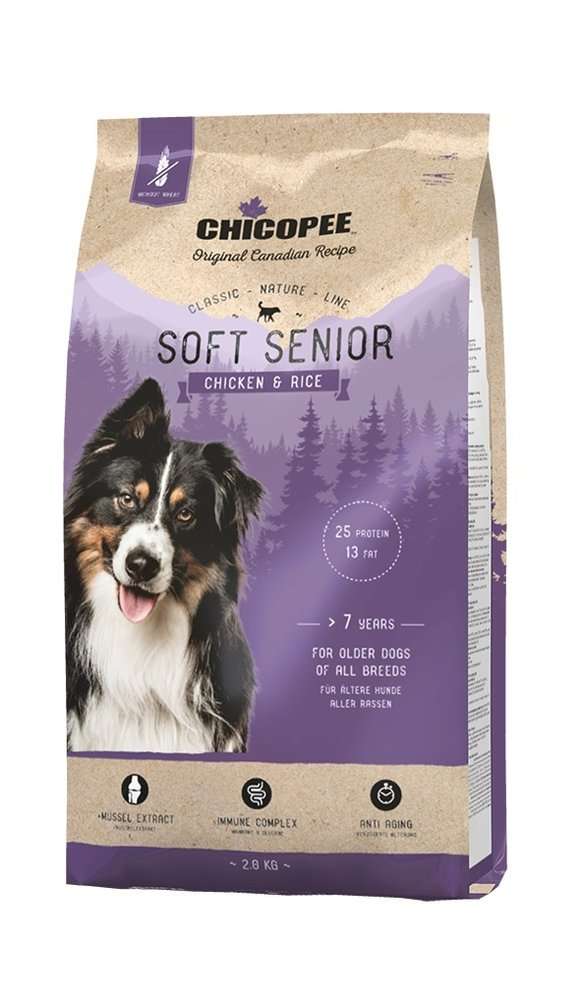 CHICOPEE CLASSIC NATURE LINE SOFT SENIOR ADULT - ПОЛУВЛАЖНА ЗА КУЧЕТА В НАПРЕДНАЛА ВЪЗРАСТ НАД 7г. С ПИЛЕ И ОРИЗ 15 кг