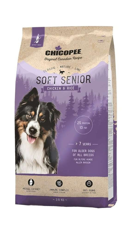 CHICOPEE CLASSIC NATURE LINE SOFT SENIOR ADULT - ПОЛУВЛАЖНА ЗА КУЧЕТА В НАПРЕДНАЛА ВЪЗРАСТ НАД 7г. С ПИЛЕ И ОРИЗ 15 кг