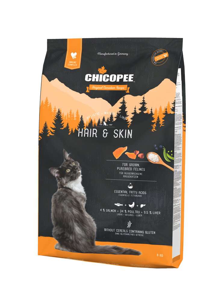 CHICOPEE HOLISTIC NATURE LINE CAT HAIR & SKIN - ЗА КОТКИ В ЗРЯЛА ВЪЗРАСТ ЗА КРАСИВА КОЗИНА