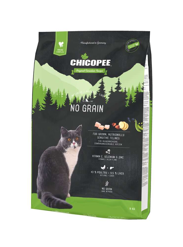 CHICOPEE HOLISTIC NATURE LINE CAT NO GRAIN - ЗА КОТКИ В ЗРЯЛА И НАПРЕДНАЛА ВЪЗРАСТ БЕЗ ЗЪРНЕНИ КУЛТУРИ