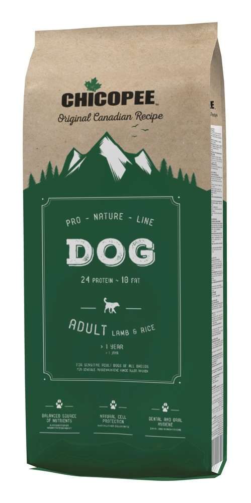 CHICOPEE PRO NATURE LINE ADULT - ЗА КУЧЕТА В ЗРЯЛА ВЪЗРАСТ С АГНЕ И ОРИЗ 20КГ.
