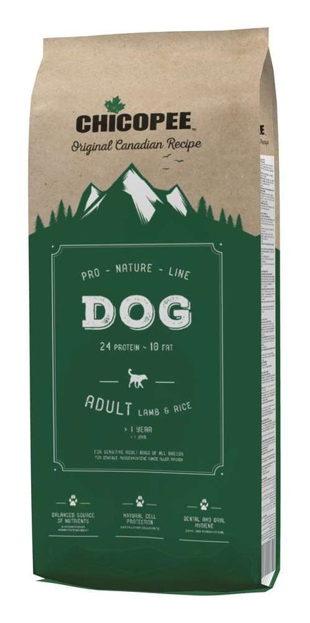 CHICOPEE PRO NATURE LINE ADULT - ЗА КУЧЕТА В ЗРЯЛА ВЪЗРАСТ С АГНЕ И ОРИЗ 20КГ.