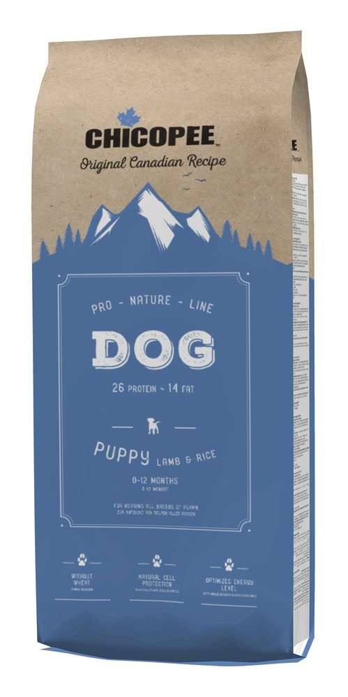 CHICOPEE PRO - NATURE LINE PUPPY - ЗА ПОДРАСТВАЩИ КУЧЕНЦА ОТ ВСИЧКИ ПОРОДИ С АГНЕШКО И ОРИЗ 20КГ.