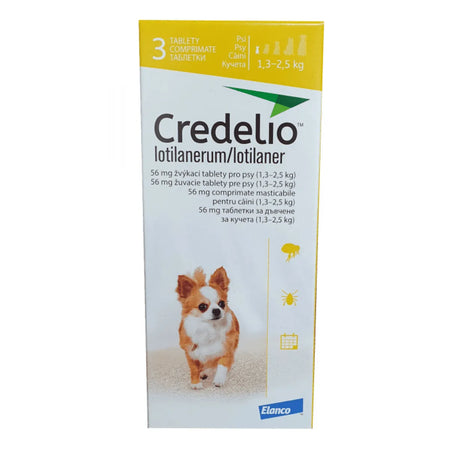 Credelio 56 mg от 1,3 до 2,5 кг - 1 табл.