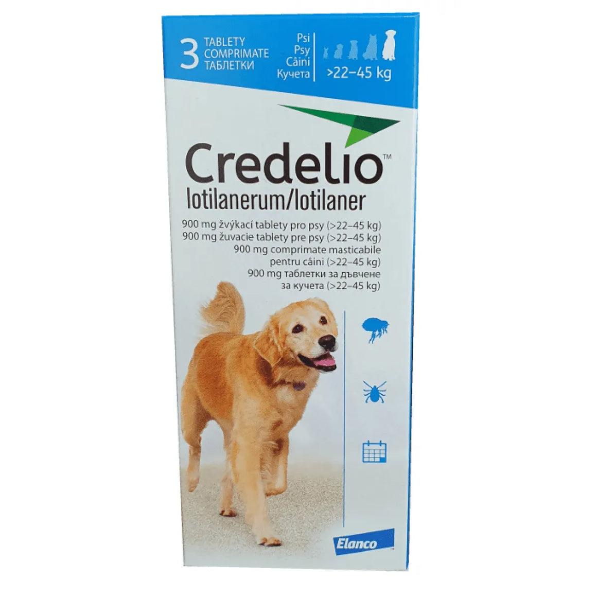 Credelio 900 mg от 22 до 45 кг - 1 табл.