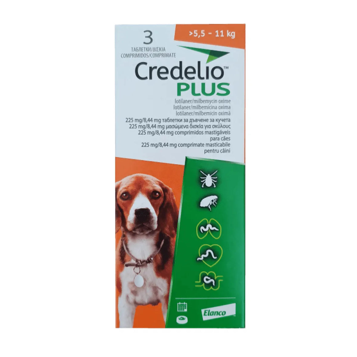 Credelio Plus таблетки за дъвчене за кучета от 5,5 до 11кг