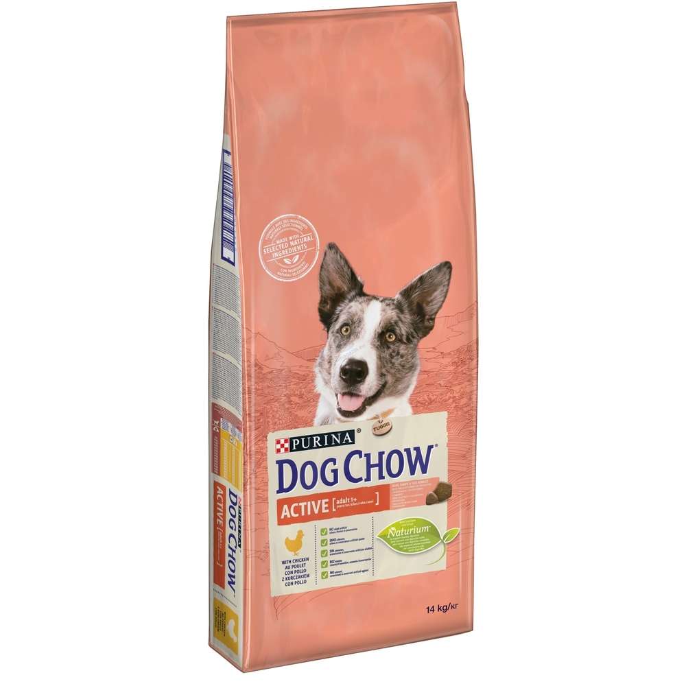 DOG CHOW ACTIVE ADULT - ЗА КУЧЕТА В ЗРЯЛА ВЪЗРАСТ С ПИЛЕ 14КГ.