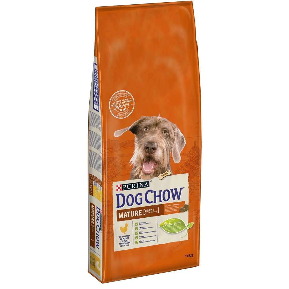 DOG CHOW MATURE - ЗА КУЧЕТА НА ВЪЗРАСТ НАД 5г. С ПИЛЕ 14КГ.