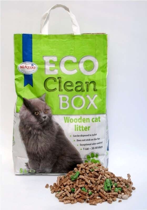 ECO CLEAN BOX - БИОРАЗГРАДИМА ПОСТЕЛКА ЗА КОТЕШКА ТОАЛЕТНА, 5л.
