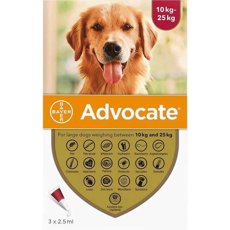 Advocate dog 10-25 kg - 1бр ПИПЕТА
