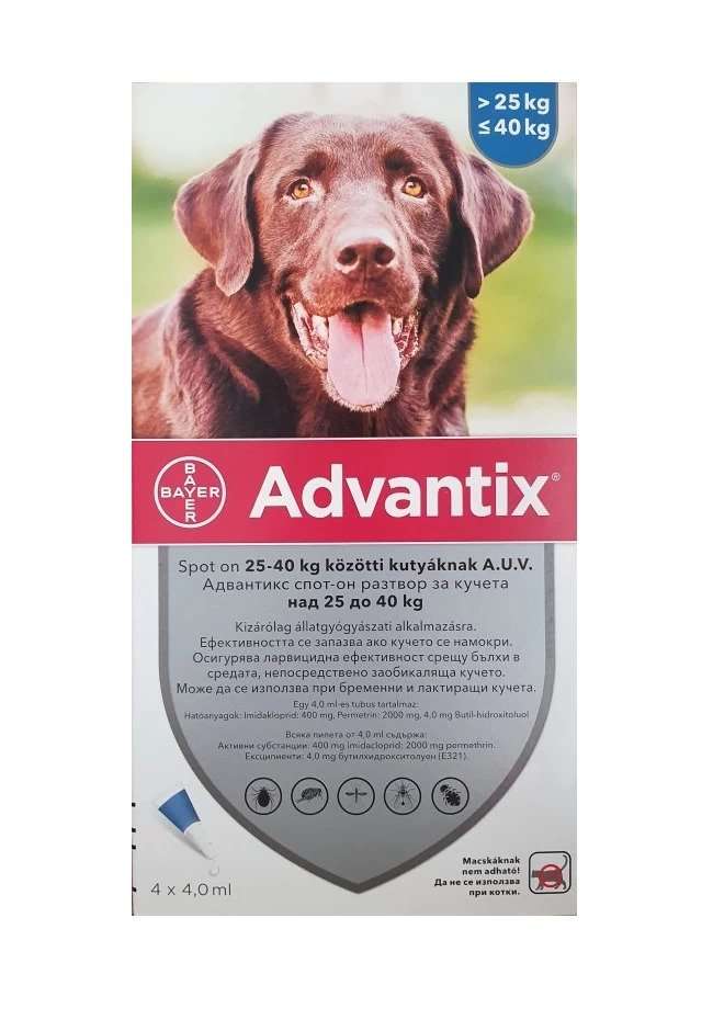 Advantix spot-on for dogs 25-40 кг - 1бр ПИПЕТА