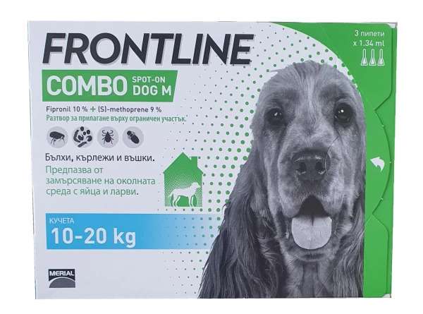 Frontline Combo spot-on Dog M от 10 до 20 кг - 1бр ПИПЕТА