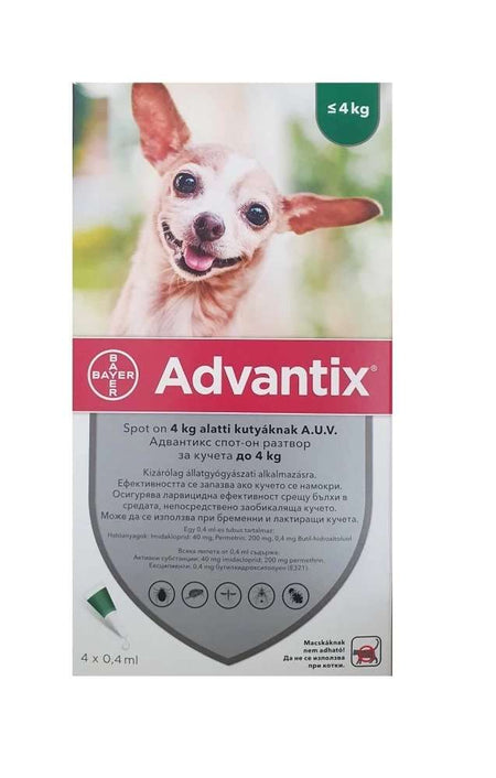Advantix spot-on for dogs до 4 кг - 1бр ПИПЕТА