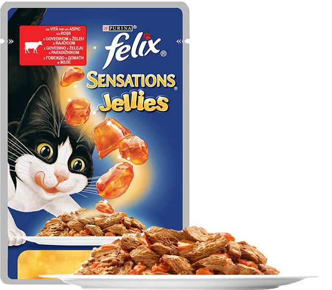 FELIX SENSATIONS С АРОМАТНО ЖЕЛЕ ГОВЕЖДО И ДОМАТИ 26x85гр