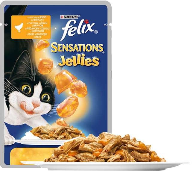FELIX SENSATIONS С АРОМАТНО ЖЕЛЕ ПИЛЕ И МОРКОВИ 26x85гр